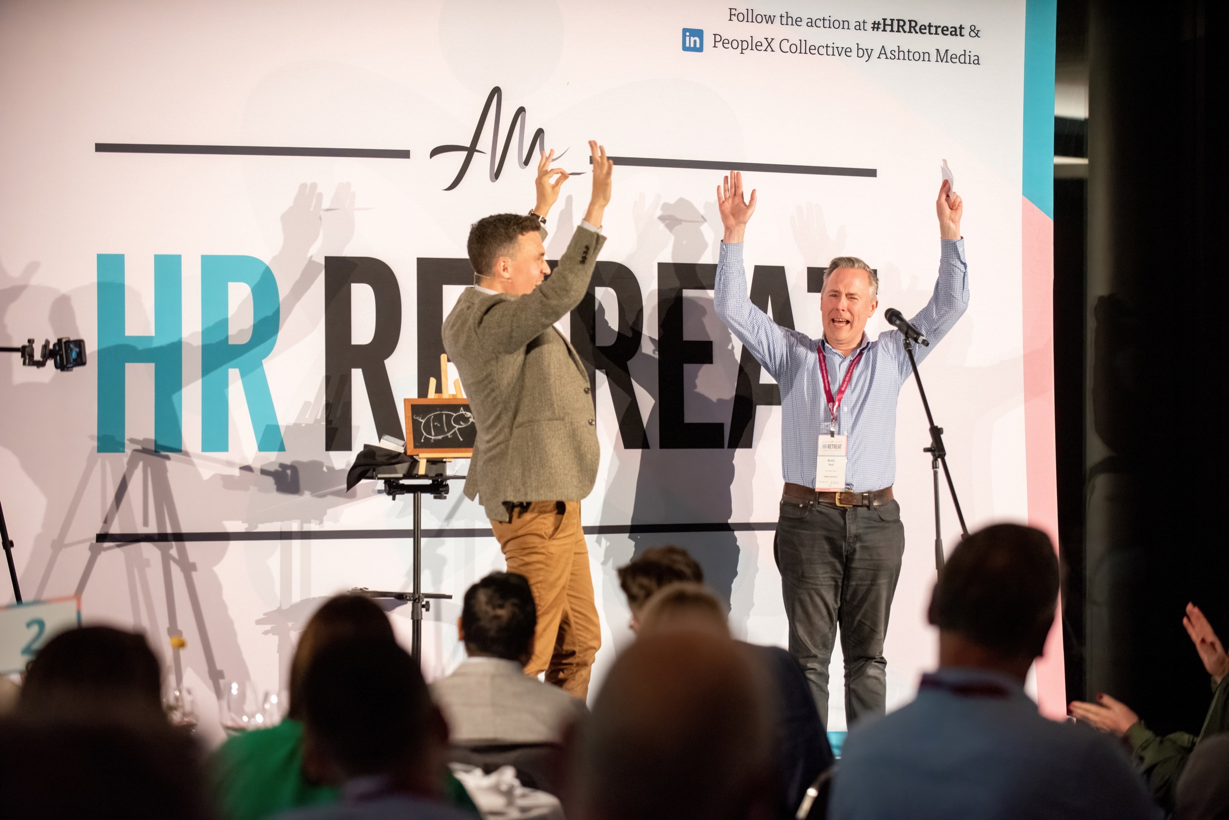 Andy Nunn creating an interactive moment with event guests